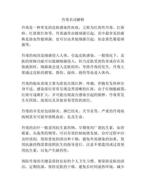 丹毒名词解释