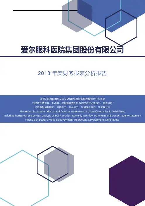 爱尔眼科医院集团股份有限公司2018年度财务报表分析报告