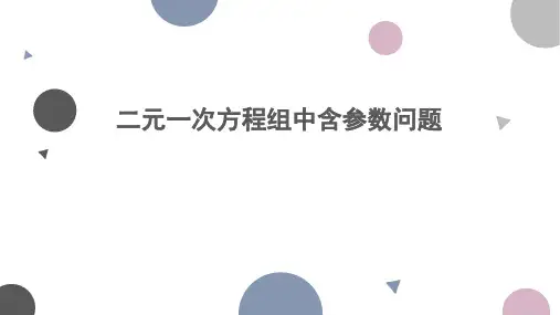 二元一次方程组中含参数问题