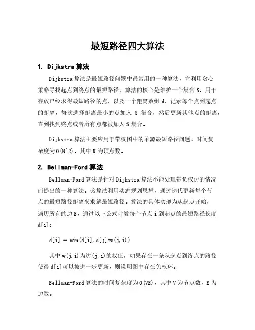 最短路径四大算法