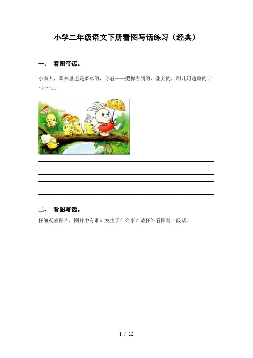 小学二年级语文下册看图写话练习(经典)
