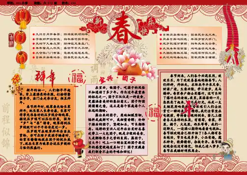 2018春节电子小报模板