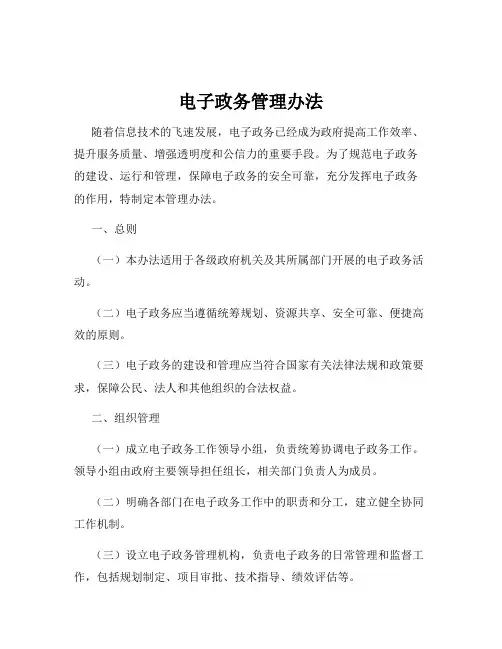 电子政务管理办法
