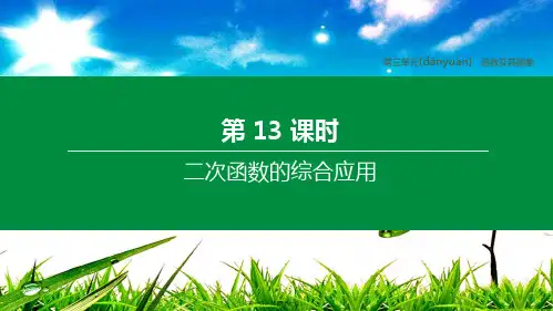 中考数学复习 第三单元 函数及其图象 第13课时 二次函数的综合应用课件