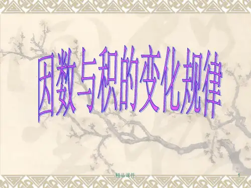 因数与积的变化规律精选.ppt