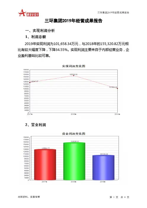 三环集团2019年经营成果报告