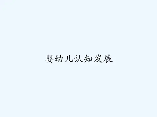 婴幼儿认知发展 PPT