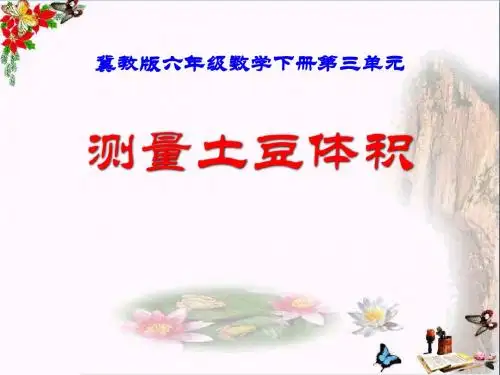 测量土豆体积 PPT精品课件