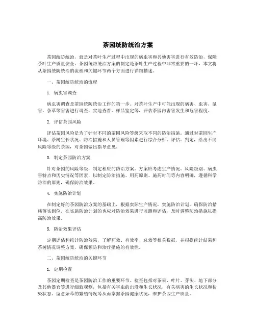 茶园统防统治方案