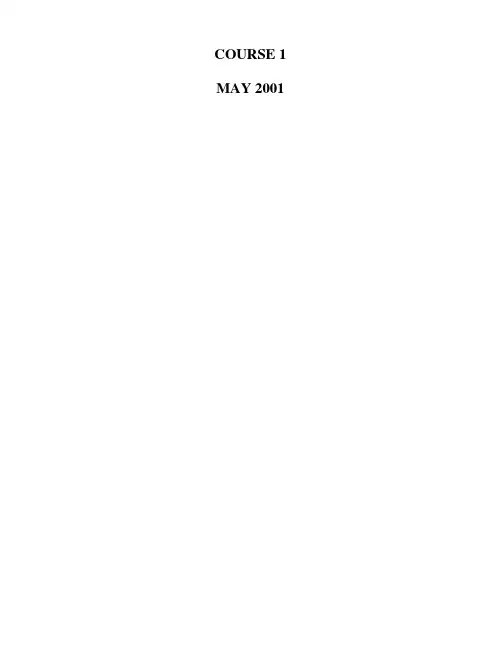 Spring 2001 Exam
