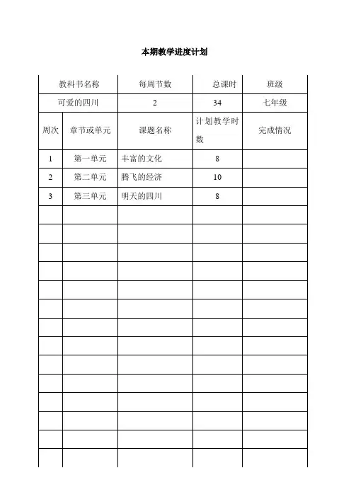 2017春七下可爱的四川备课