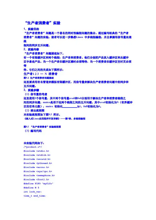“生产者消费者”实验
