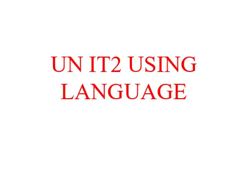人教版高二英语必修五 unit2 using languagePPT