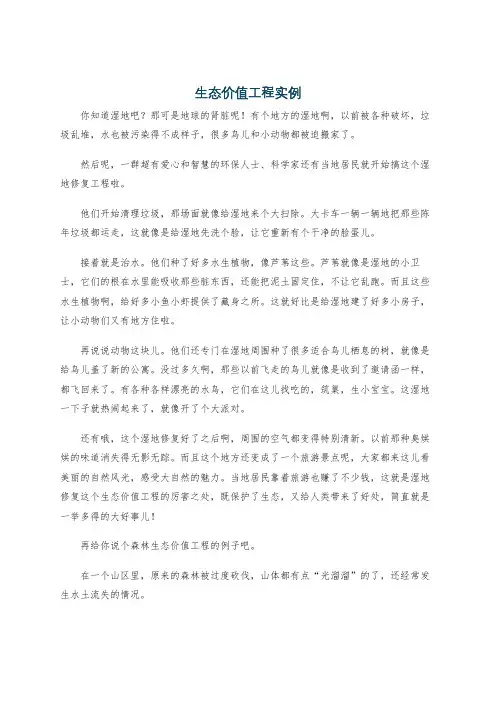 生态价值工程实例