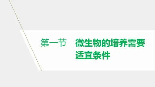第一章 第一节 微生物的培养需要适宜条件