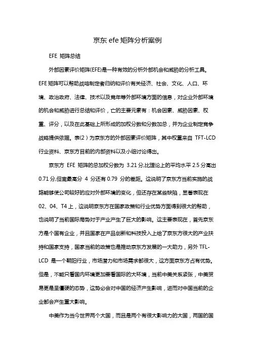 京东efe矩阵分析案例