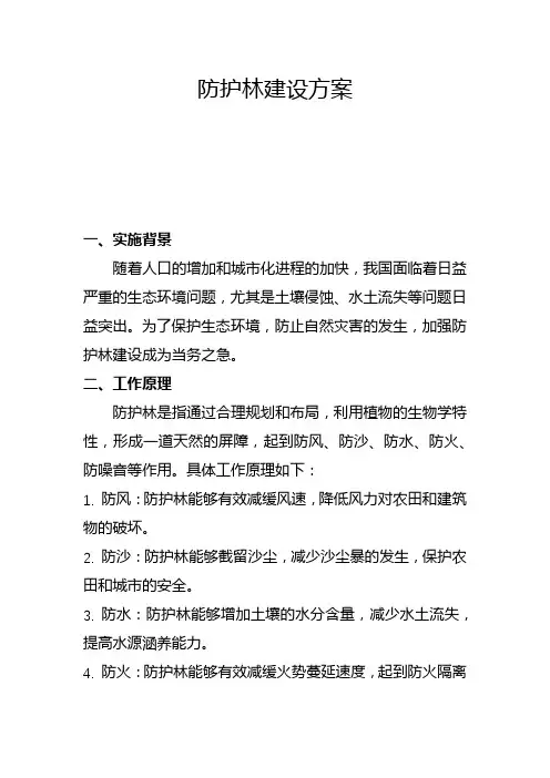 防护林建设方案(四)