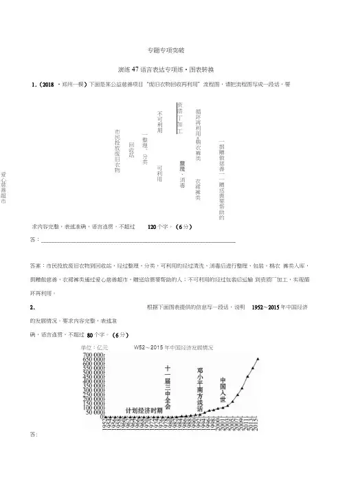 (全国通用版)2019版高考语文一轮复习专题十二语言文字运用专题专项突破演练47语言表