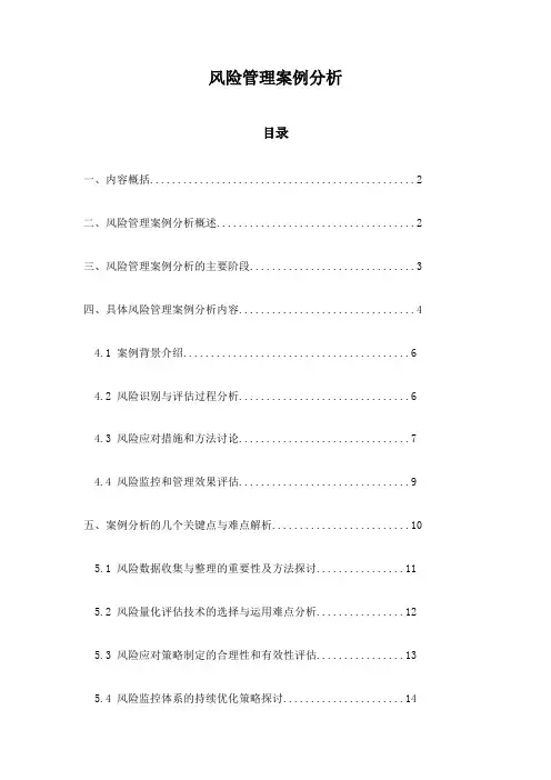 风险管理案例分析