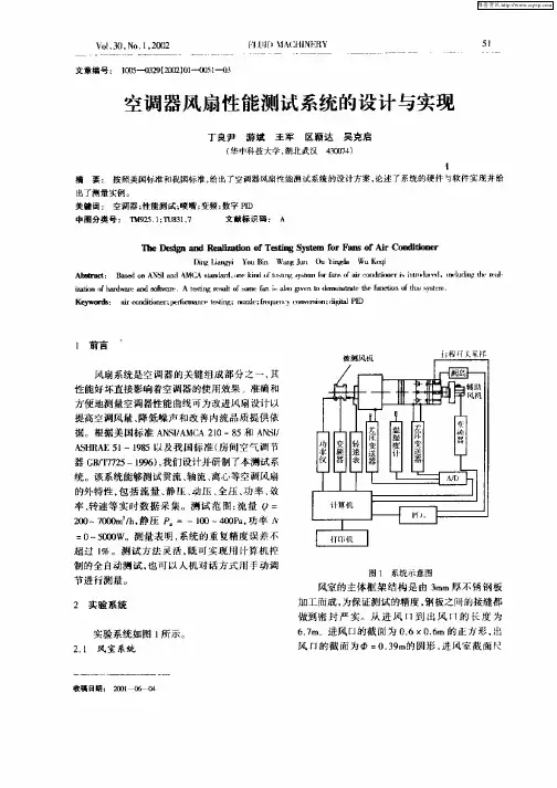 空调器风扇性能测试系统的设计与实现