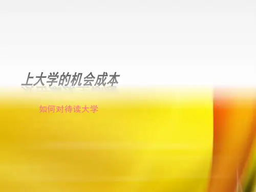 上大学的机会成本
