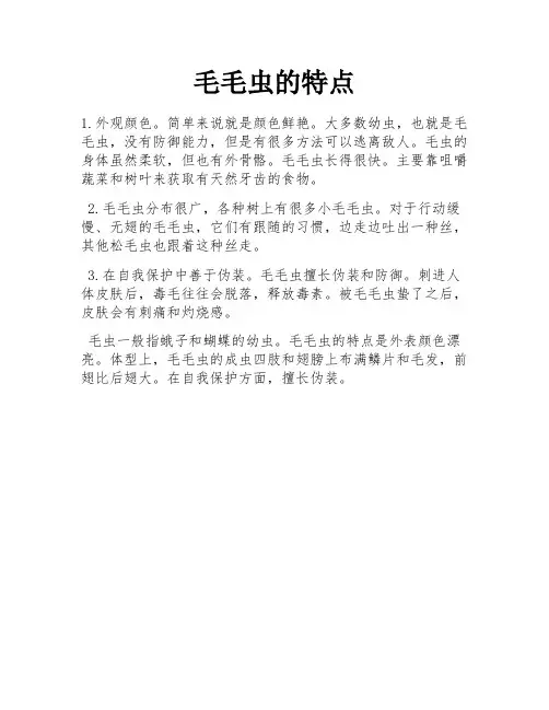 毛毛虫的特点