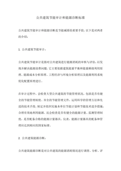 公共建筑节能审计与能源诊断