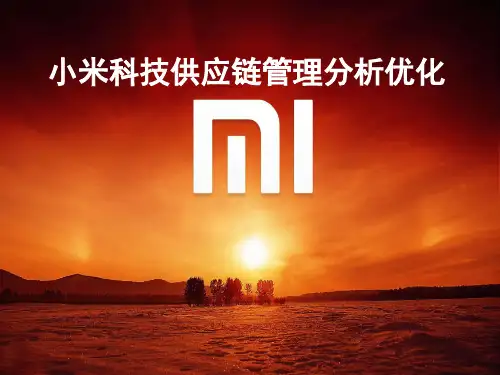 小米科技供应链管理分析
