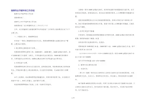 输煤专业节能环保工作总结