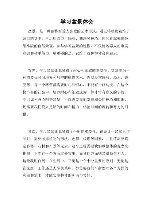 学习盆景体会