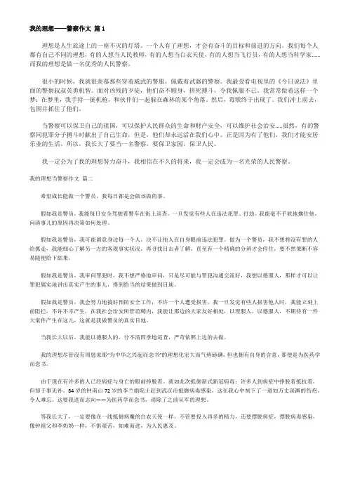 我的理想二年级警察作文