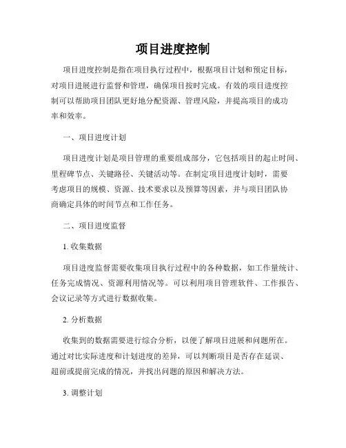 项目进度控制