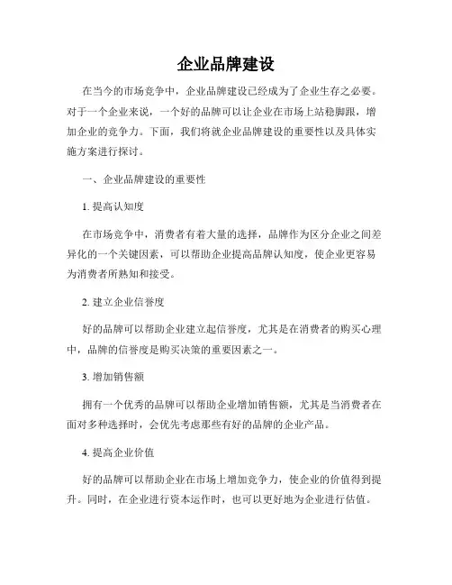 企业品牌建设