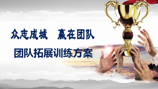 企业培训团队拓展训练活动策划方案授课课件ppt