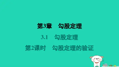八年级数学上册第3章勾股定理3-1勾股定理第2课时勾股定理的验证习题课件新版苏科版