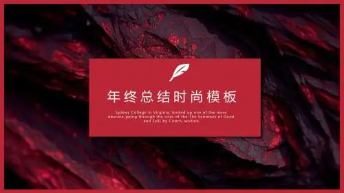 ppt精选模板：大理石纹理年终总结