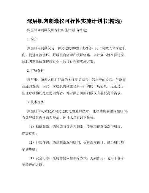 深层肌肉刺激仪可行性实施计划书(精选)