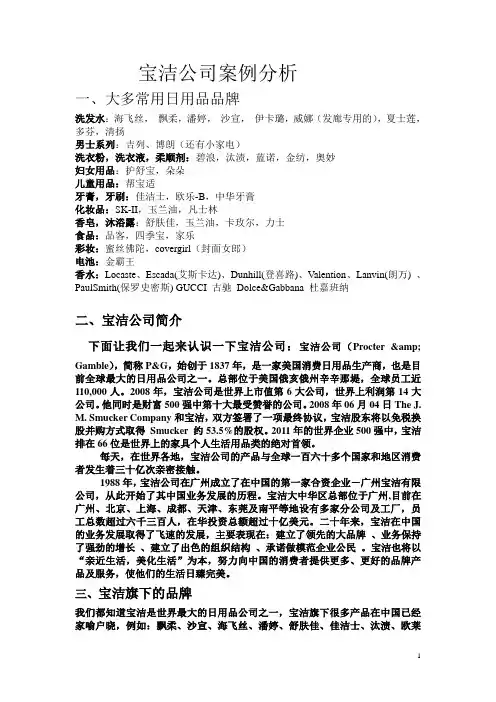 宝洁公司案例分析2
