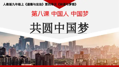 人教版道德与法治九年级上册共圆中国梦课件29