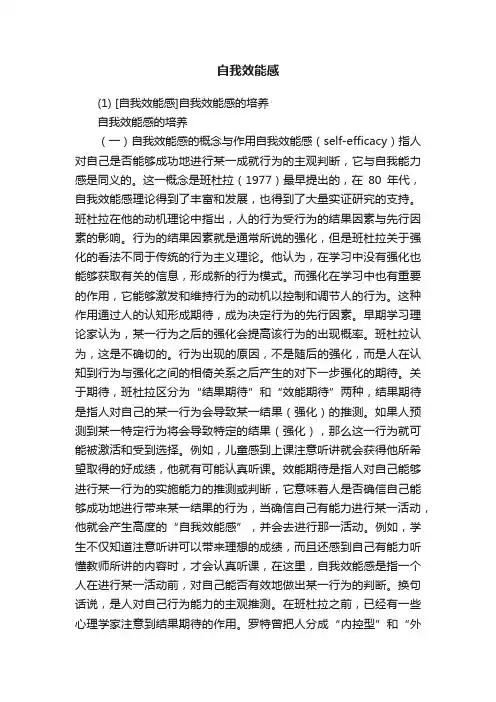 自我效能感