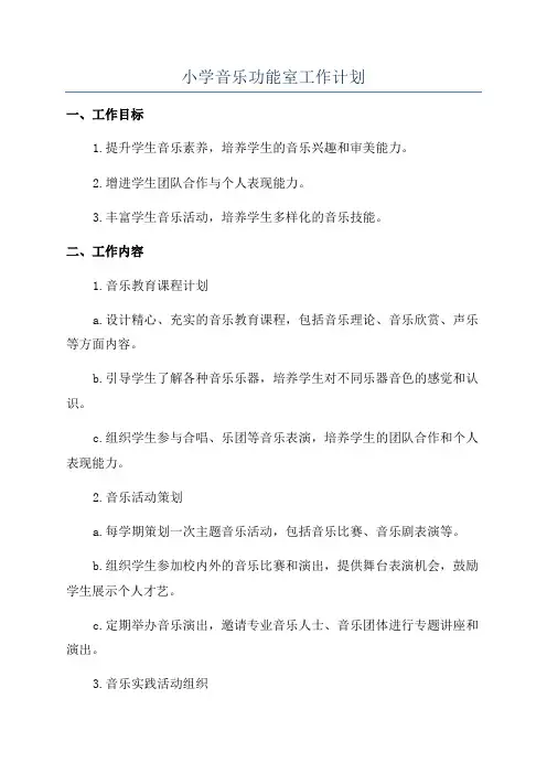 小学音乐功能室工作计划