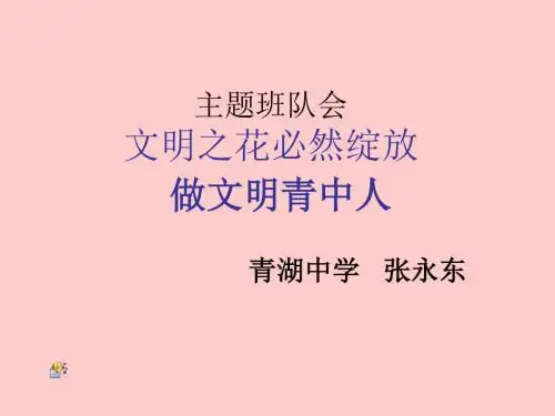 主题班会课件文明礼仪