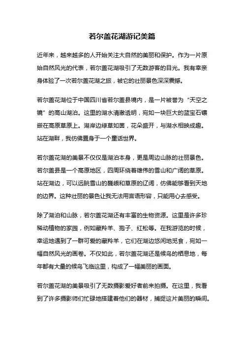 若尔盖花湖游记美篇