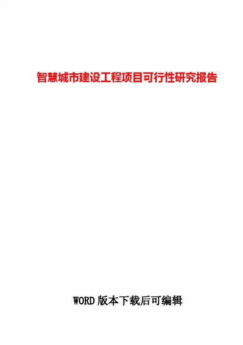 智慧城市建设工程项目可行性研究报告word