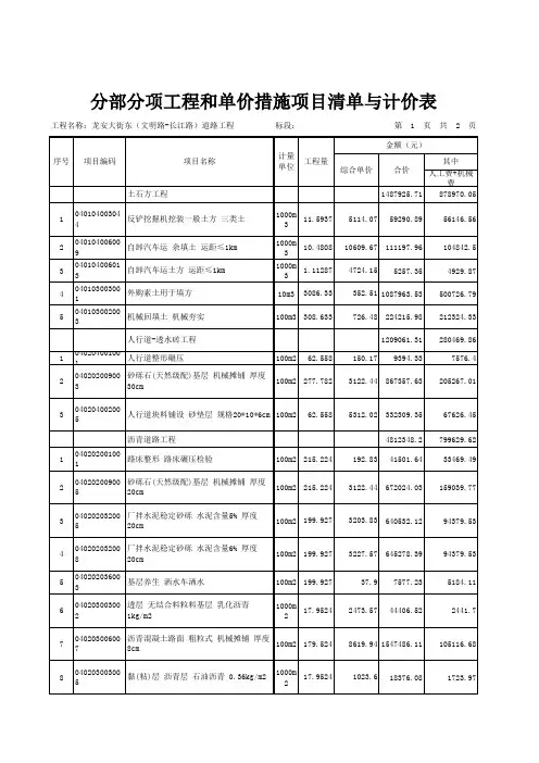 市政公路土方挖填工程量计算书(含公式及cad图纸和预算书)