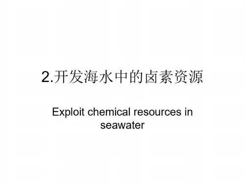 高一化学以食盐为原料的化工产品