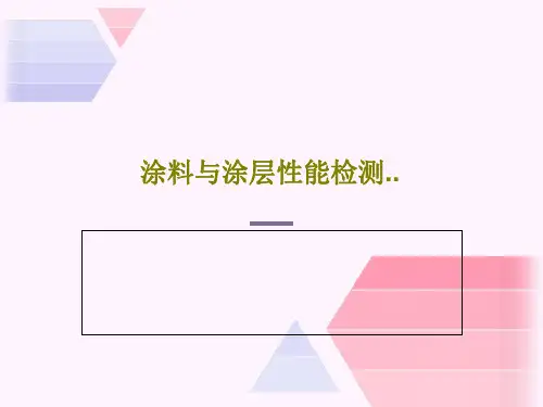 涂料与涂层性能检测..83页PPT