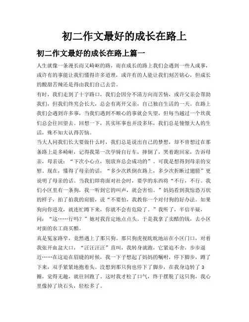 初二作文最好的成长在路上
