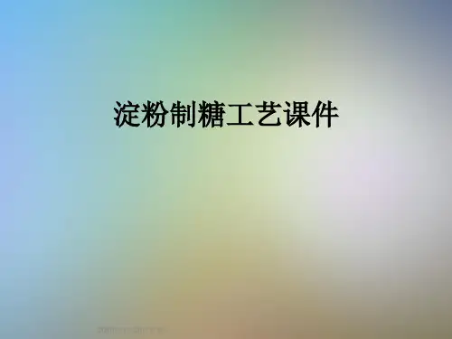 淀粉制糖工艺课件