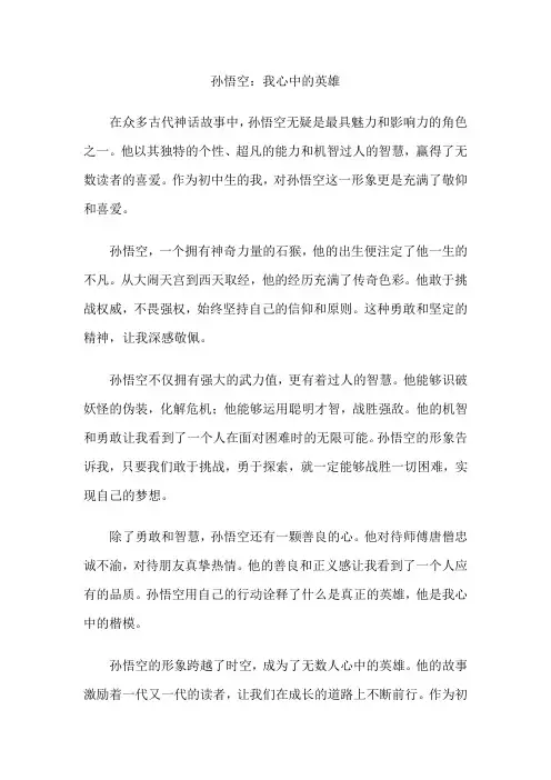 孙悟空：我心中的英雄